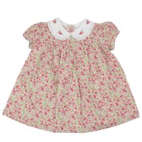 K34211: Baby Girls Lined Dress With Embroidery Detail  (1-2 Years)